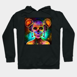 Musical Skull Listening To Music Hoodie